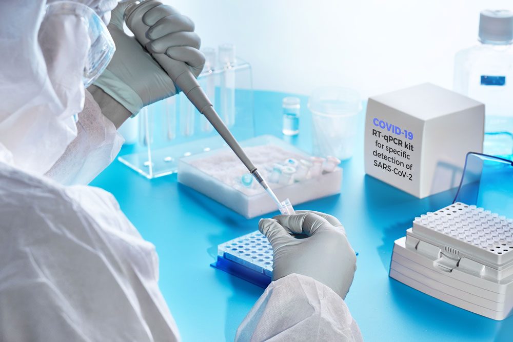 PCR-Test im Labor.