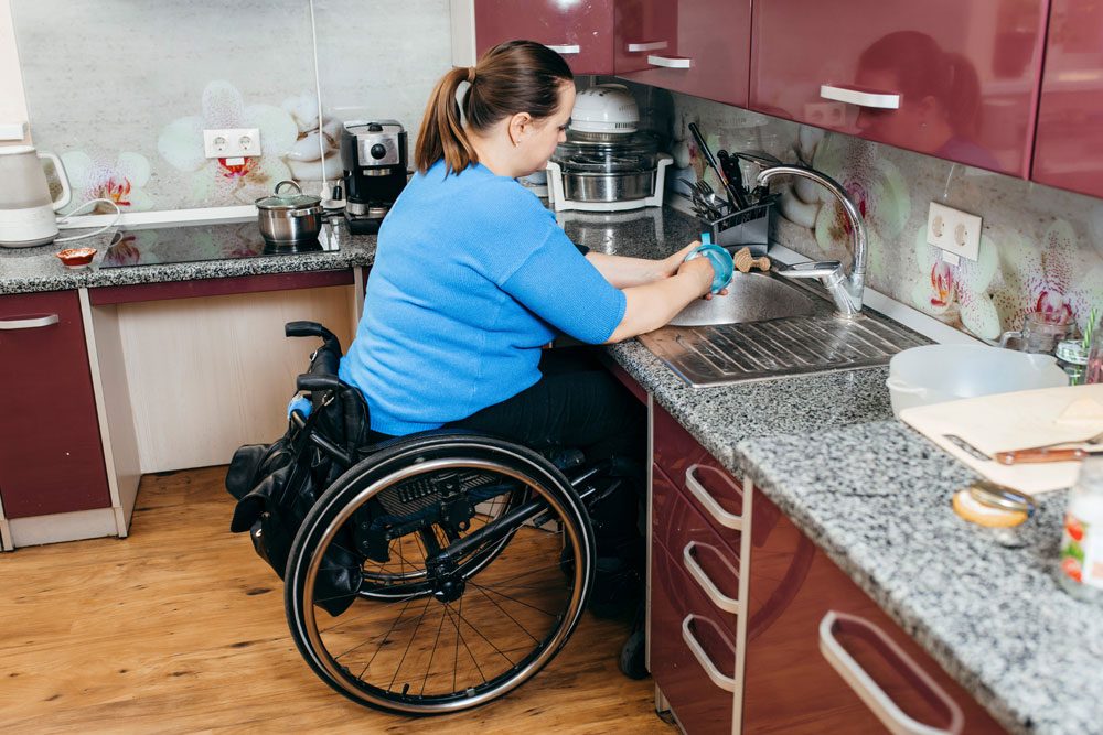 Rollstuhl Küche